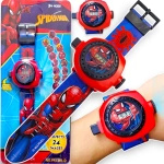 SPIDERMAN ZEGAREK 3D Z PROJEKTOREM CZŁOWIEK PAJĄK WYŚWIETLA OBRAZKI IKONY